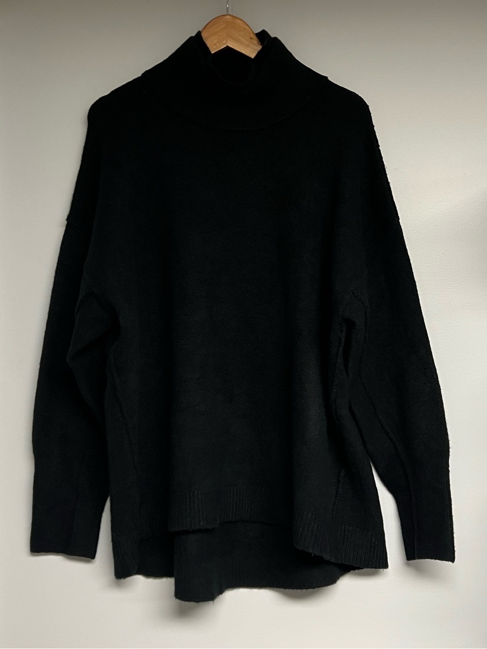 Free People Afterglow Mock Neck sweater in black
